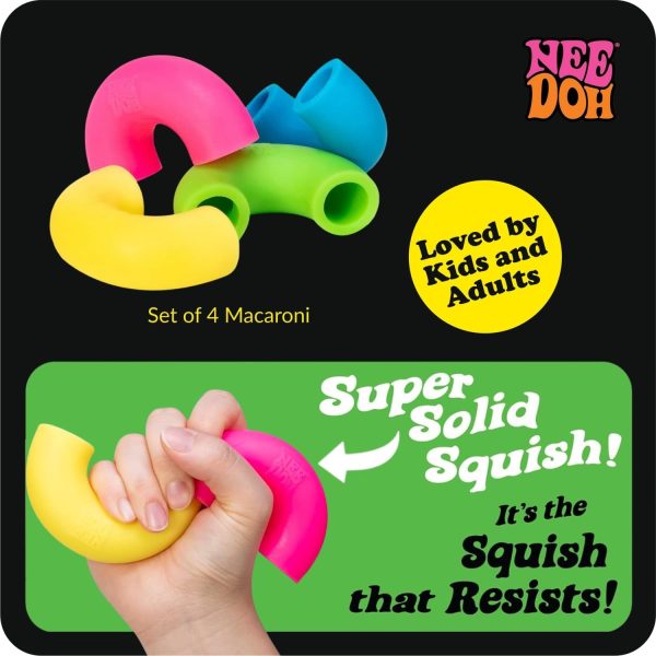 NeeDoh Mac - Squeeze - 4 Squishy Noodles - Assorted